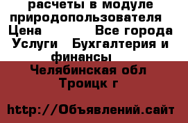 расчеты в модуле природопользователя › Цена ­ 3 000 - Все города Услуги » Бухгалтерия и финансы   . Челябинская обл.,Троицк г.